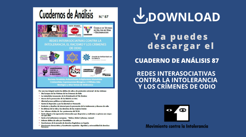 Cuaderno de Análisis 87. Redes interasociativas contra la Intolerancia, el Racismo y los Delitos de Odio