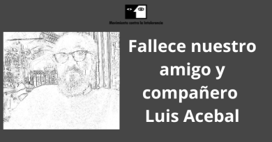 Fallece nuestro amigo y compañero Luis Acebal